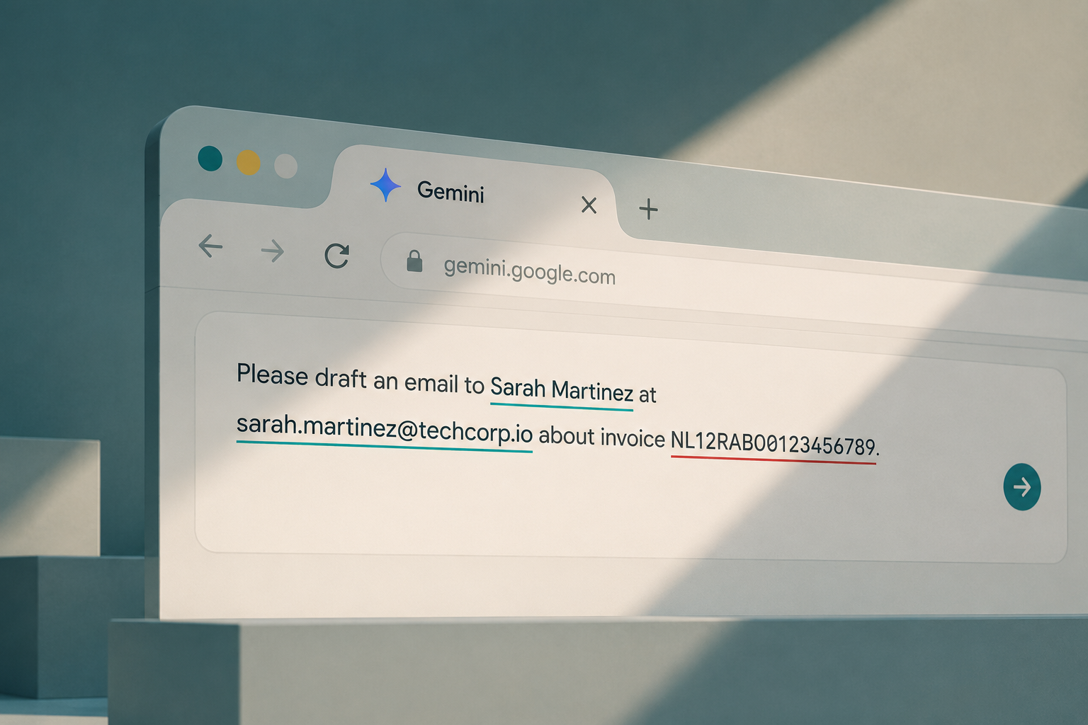 Google Gemini open in a browser next to Gmail, illustrating how an AI assistant sits inside the tools a team already uses