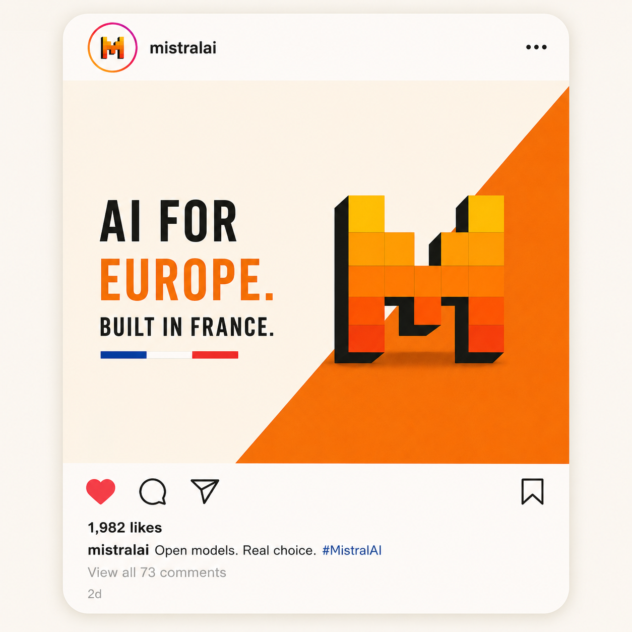 Mistral Le Chat open in a browser, illustrating an EU-based AI assistant and the limits of jurisdiction